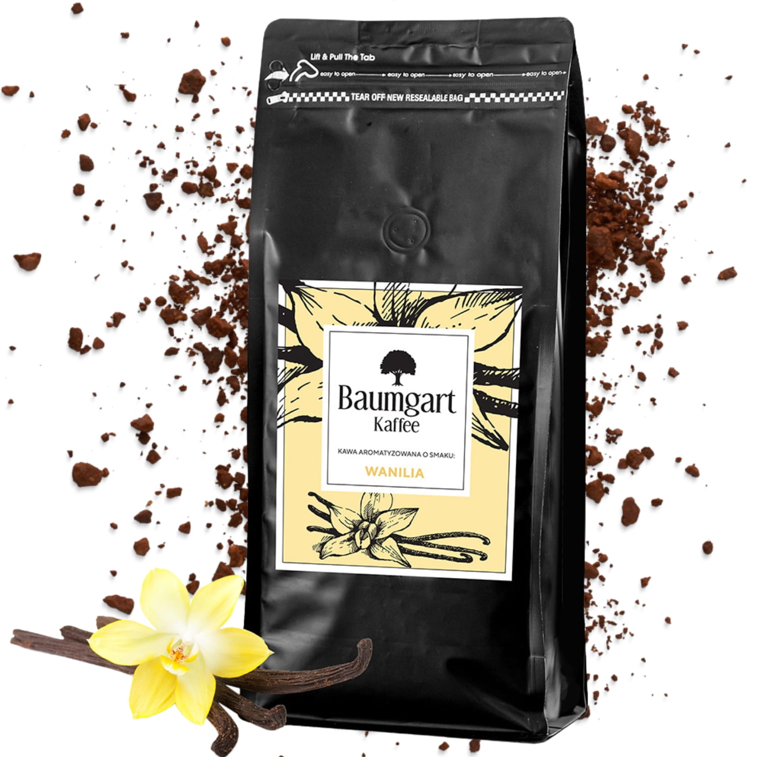 Kawa Smakowa Wanilia mielona 1 kg 100% Arabica