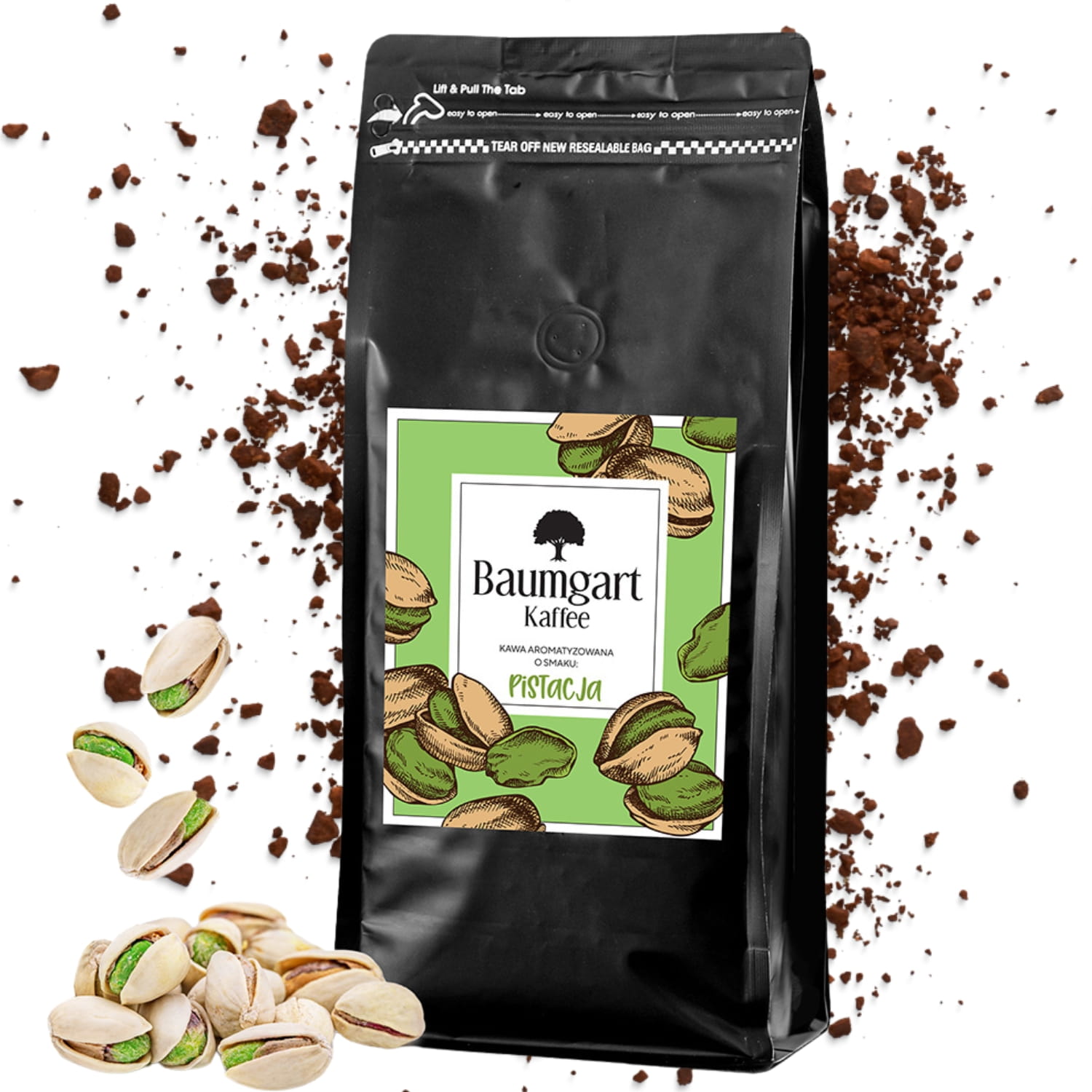 Kawa Smakowa Pistacjowa mielona 1 kg 100% Arabica