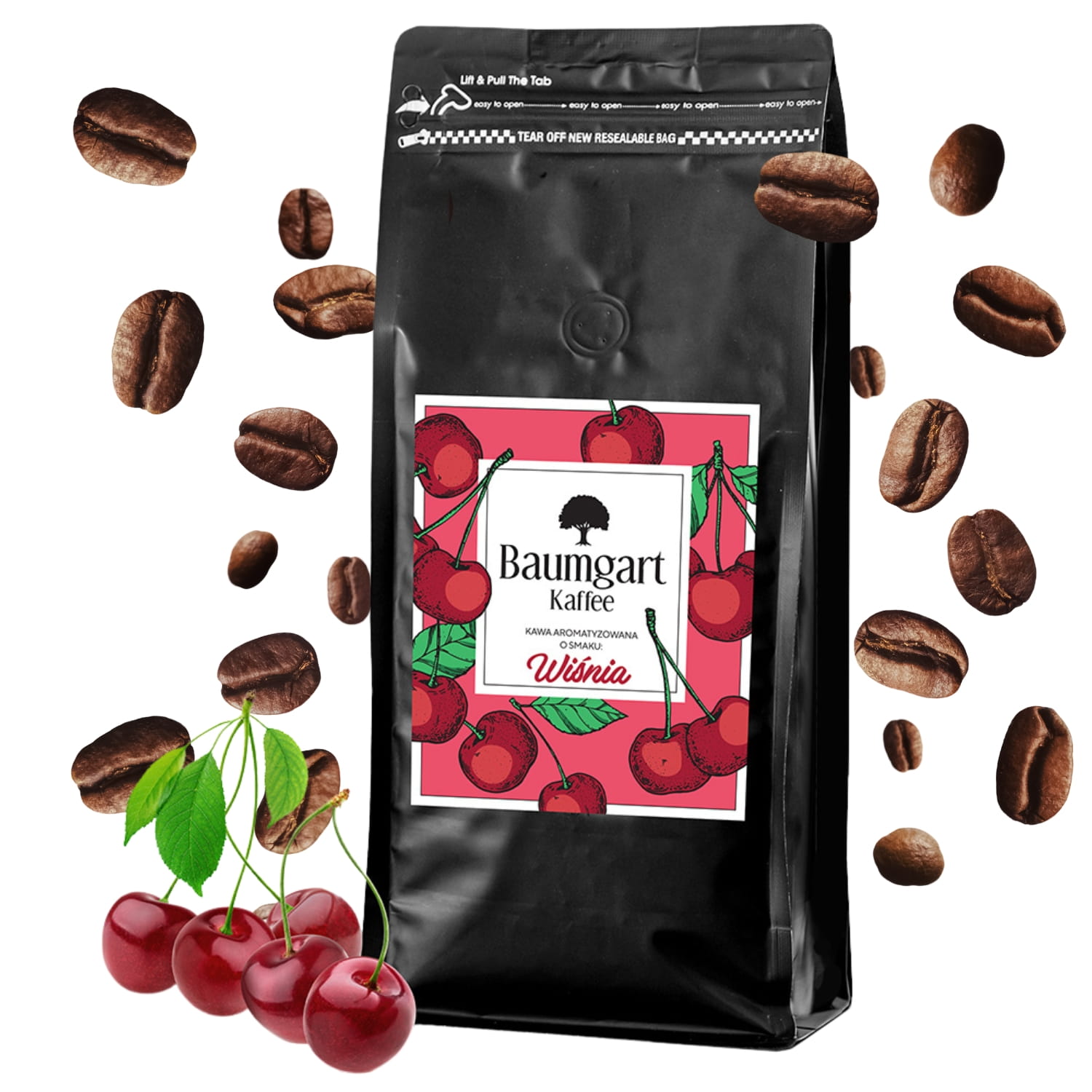 Kawa Smakowa Wiśniowa ziarnista 1 kg 100% Arabica