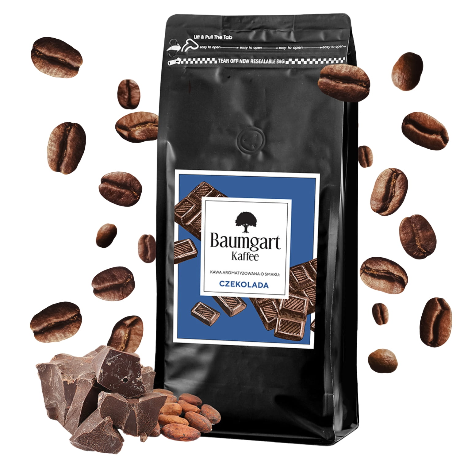 Kawa Smakowa Czekoladowa ziarnista 1 kg 100% Arabica