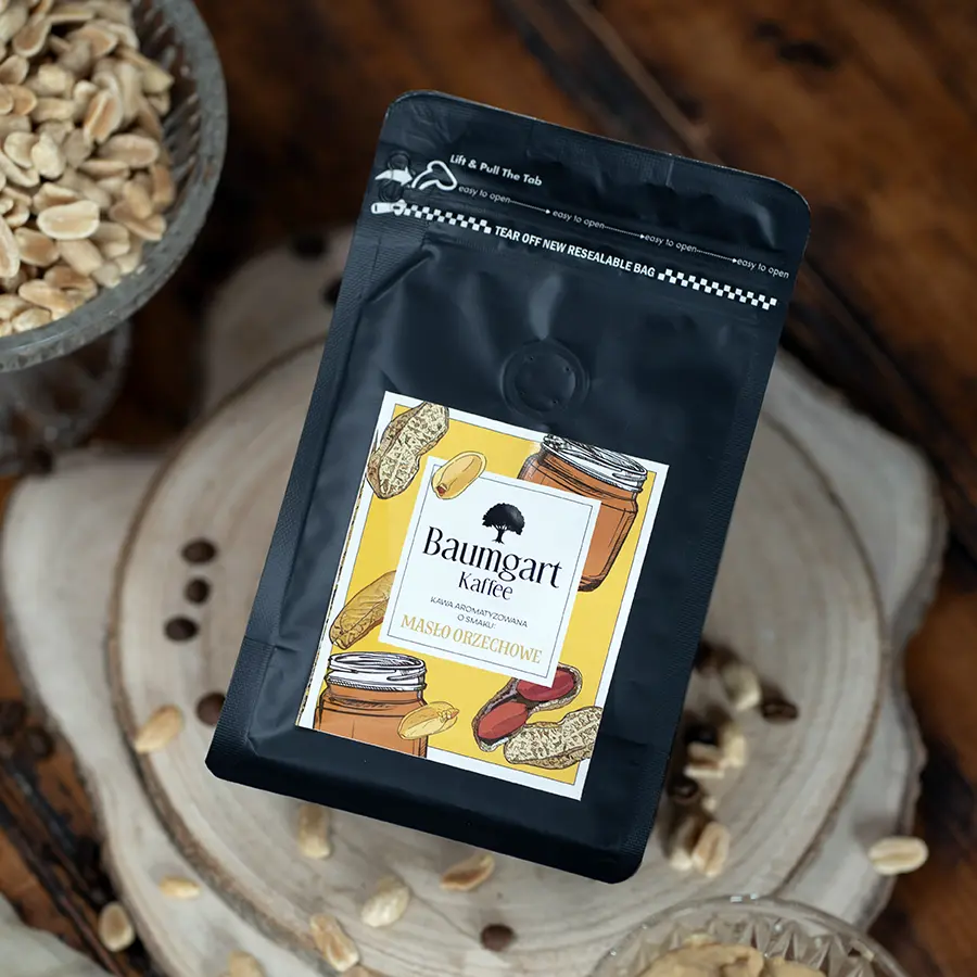 Kawa Smakowa Masło Orzechowe ziarnista 200 g 100% Arabica