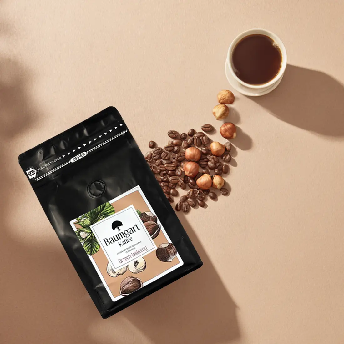 Kawa Smakowa Orzechowa mielona 200g 100% Arabica