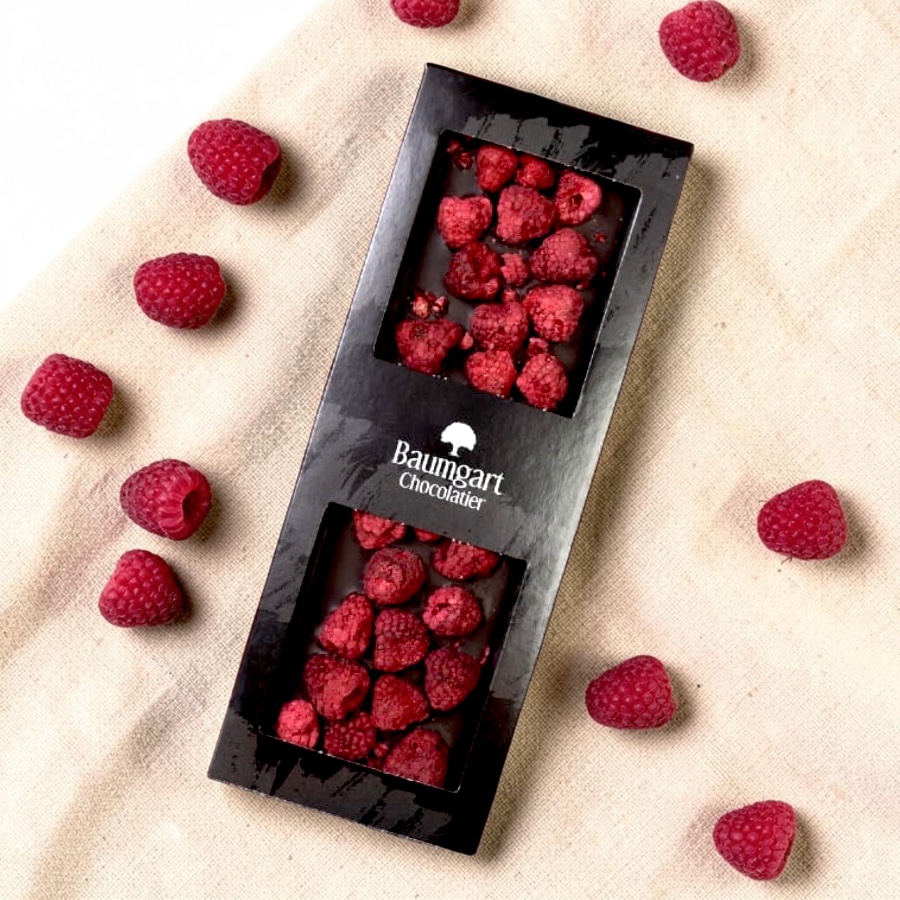 Czekolada deserowa - malina liofilizowana 110g - Premium
